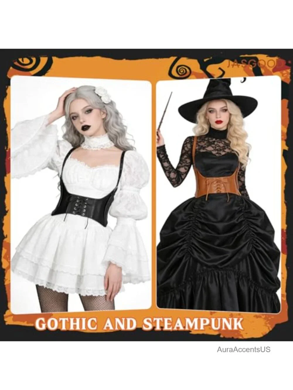 Faux Leather Corset Waist Belt Elastic Wide Underbust Lace-up Steampunk Waspie